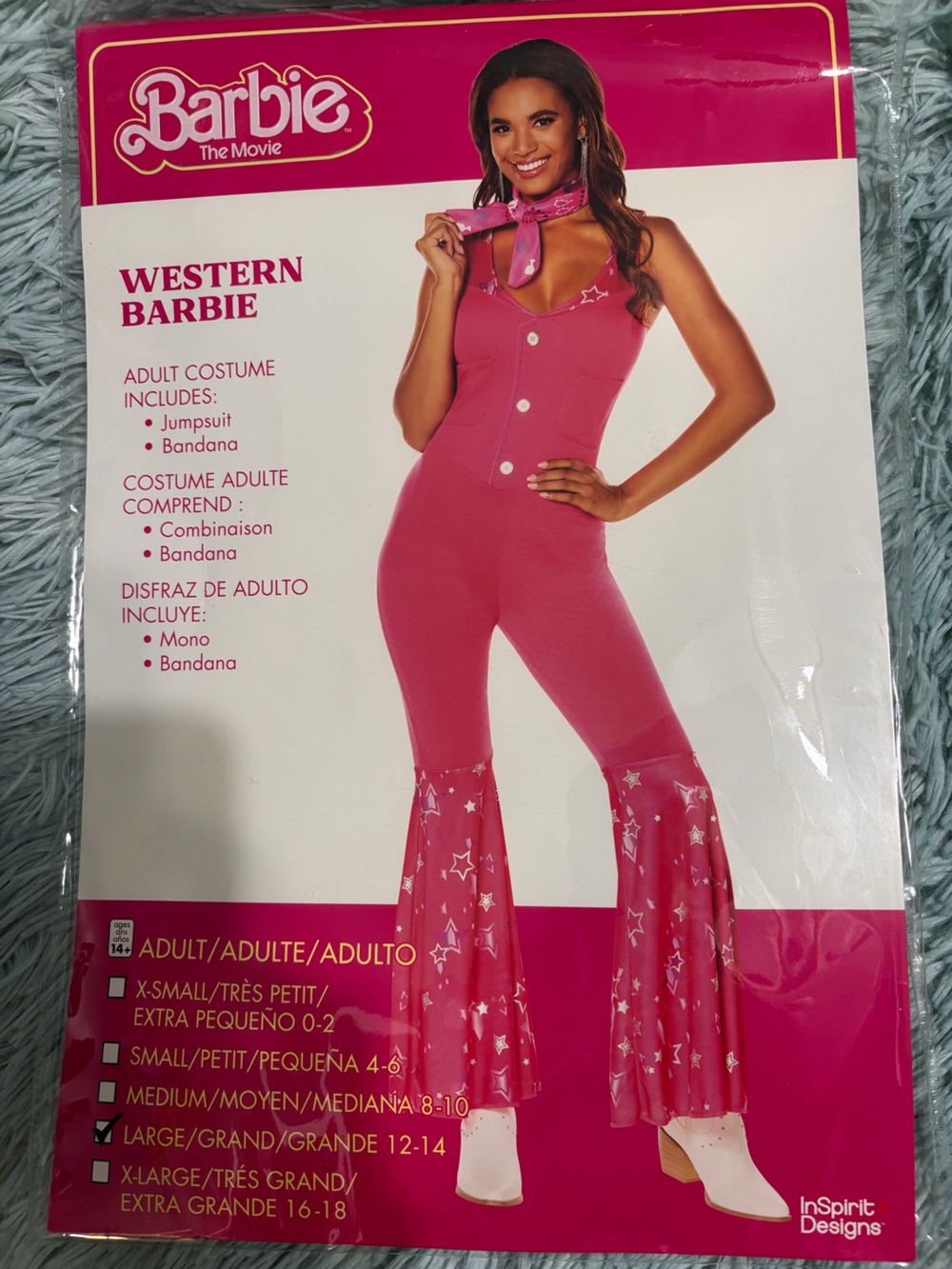 Barbie Western Jumpsuit - Pink Women's Costume